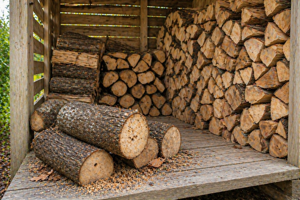 Moisissure des bûches