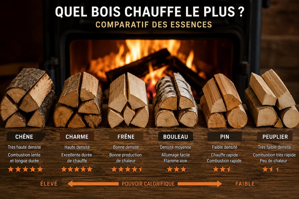comparatif essence de bois