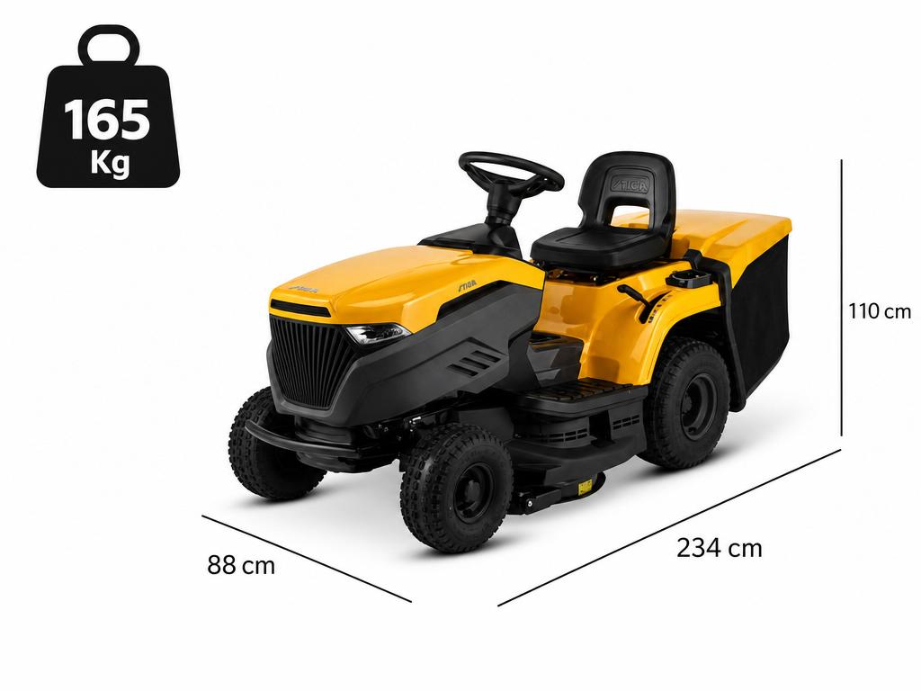 dimension du tracteur tondeuse