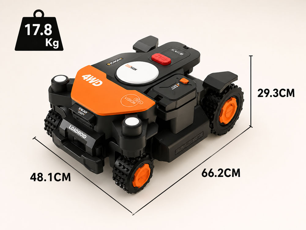 DImension du robot tondeuse